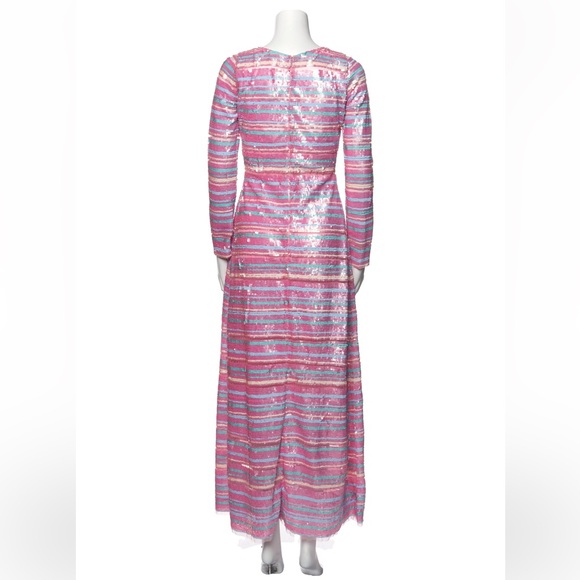 NWT LoveShackFancy Avalyn Sequin Stripe Dress size 4 - Picture 3 of 5